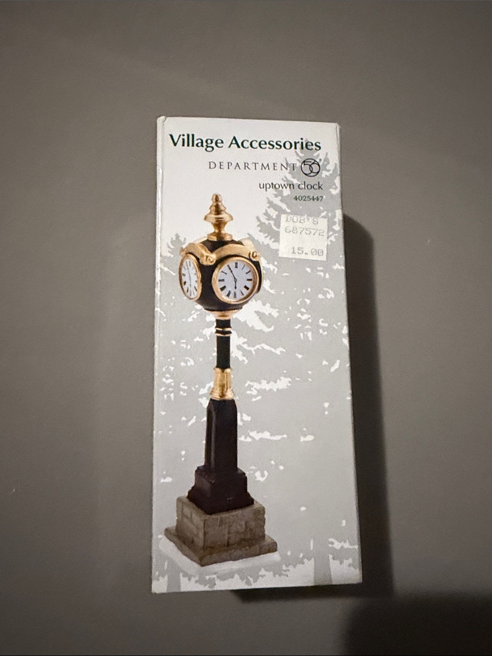 Department 56 Black and Gold Village Uptown Clock